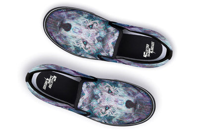 Crystal Wolf Slip on Shoes Slipons YWF