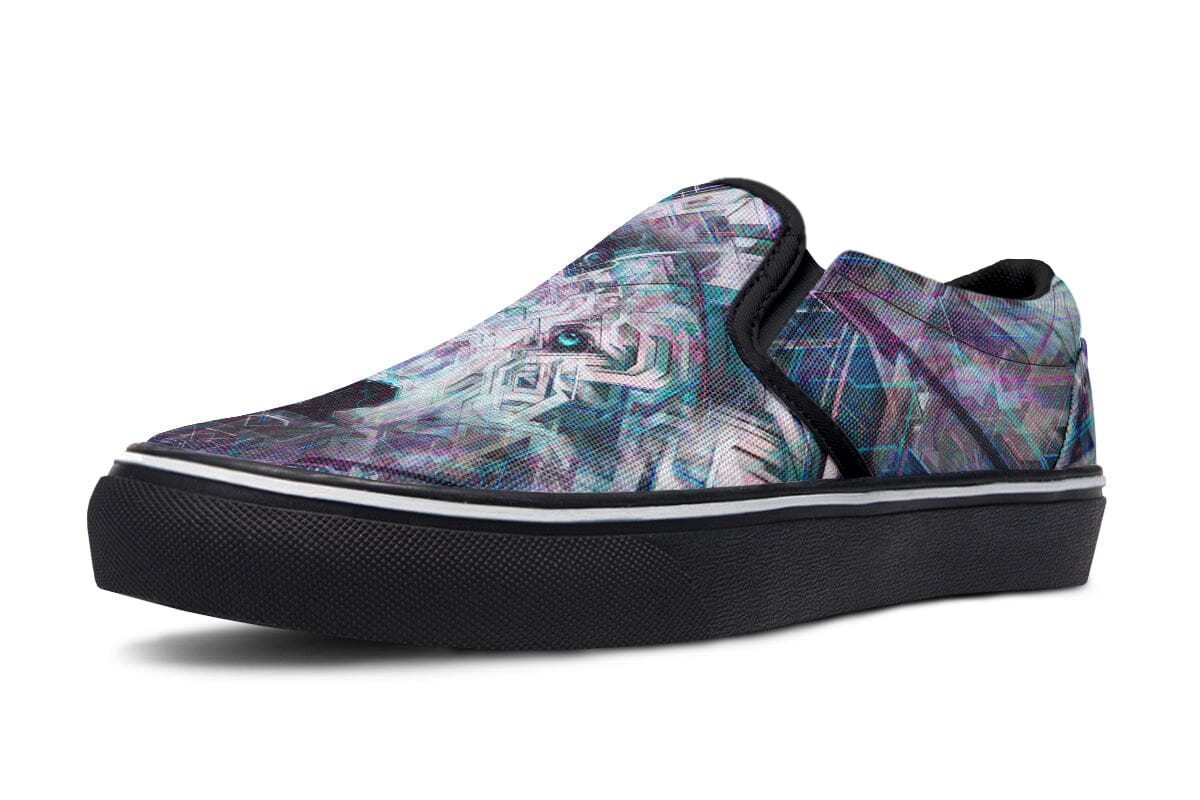 Crystal Wolf Slip on Shoes Slipons YWF 