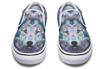 Crystal Wolf Slip on Shoes Slipons YWF