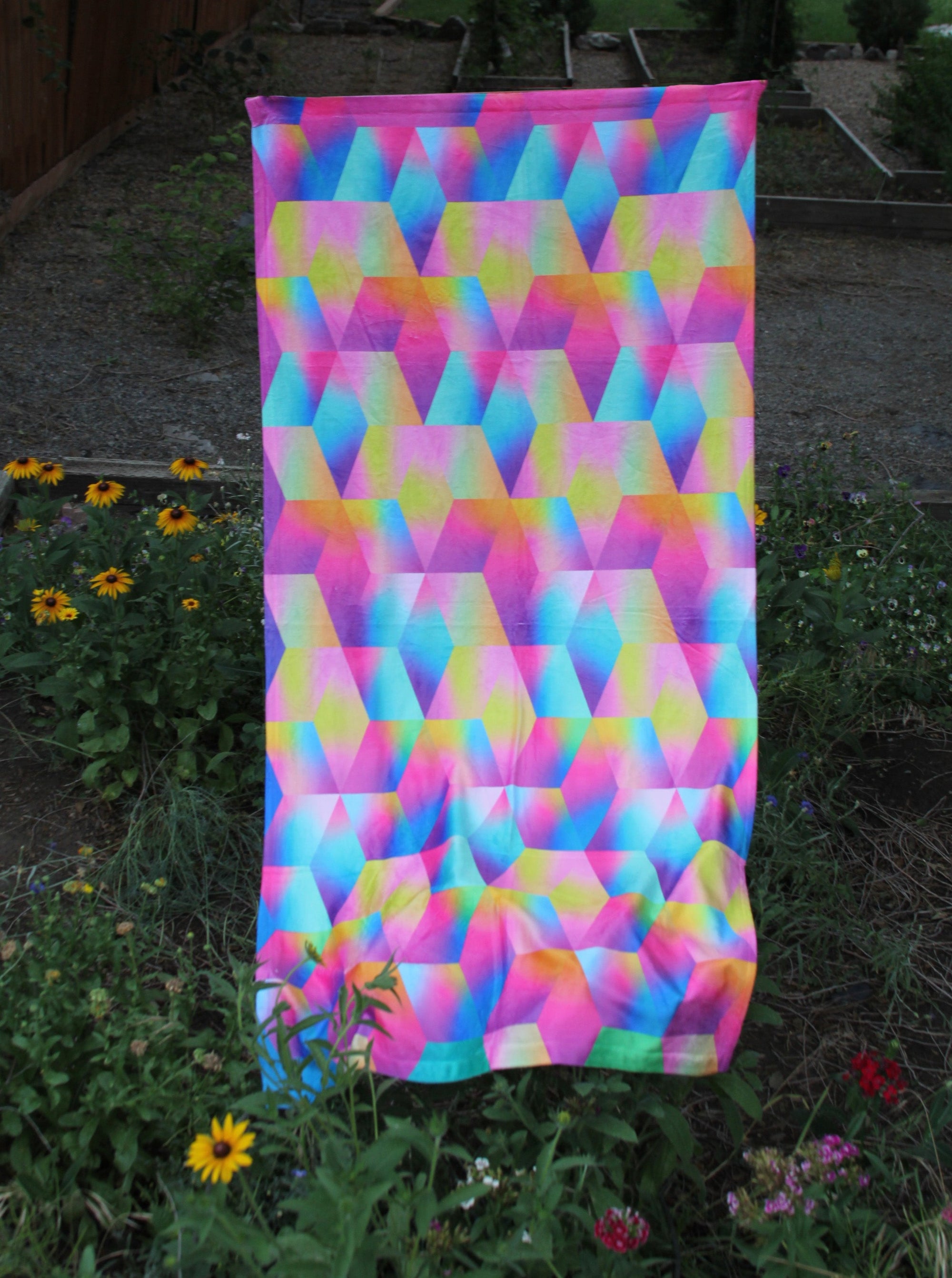 Cubic Vision Beach Throw