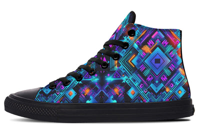 Cyan Convergence High Top Shoes Hightops Electro Threads Women's Hightops Black Sole US 5 / EU35.5