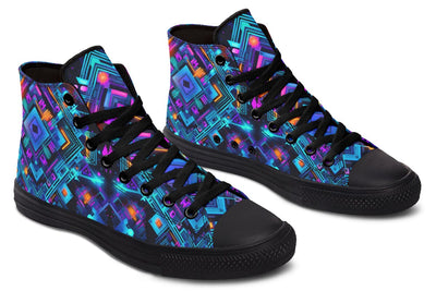 Cyan Convergence High Top Shoes Hightops Electro Threads