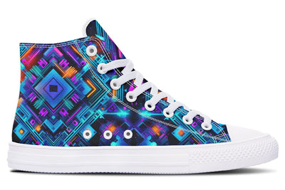 Cyan Convergence High Top Shoes Hightops Electro Threads