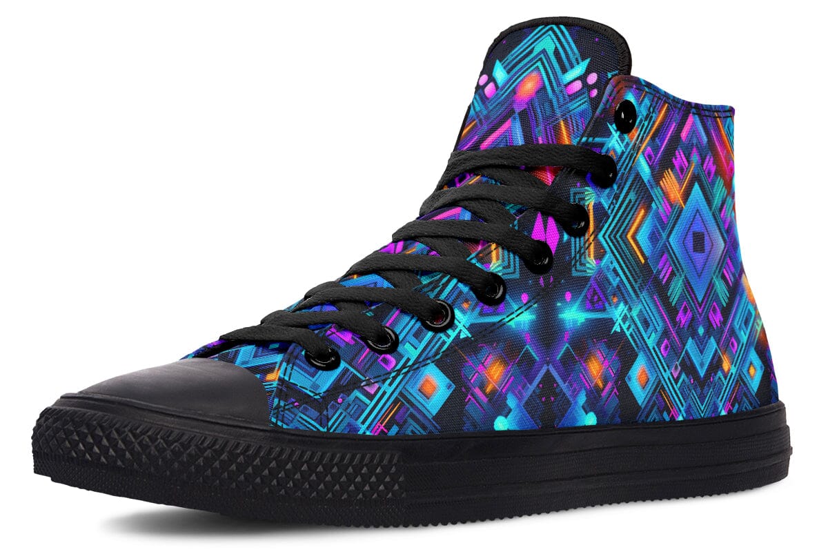 Cyan Convergence High Top Shoes Hightops Electro Threads 