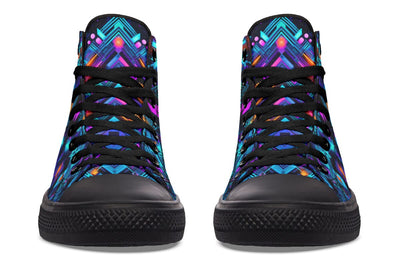 Cyan Convergence High Top Shoes Hightops Electro Threads