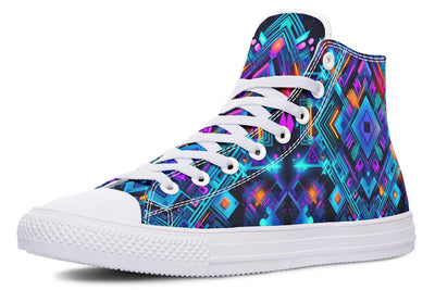 Cyan Convergence High Top Shoes Hightops Electro Threads