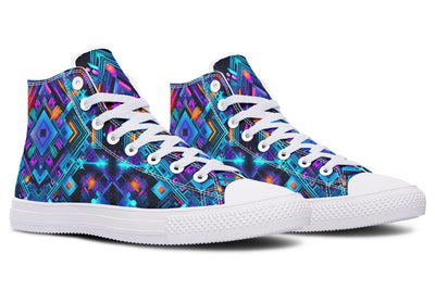 Cyan Convergence High Top Shoes Hightops Electro Threads