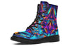 Cyan Lines Combat Boots Boots Electro Threads