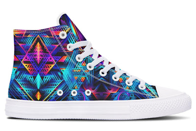 Cyan Lines High Top Shoes Hightops Electro Threads