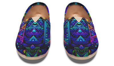 Cyber Cyan Casual Slip on Shoes Casualshoes Electro Threads