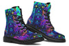 Cyber Cyan Combat Boots Boots Electro Threads