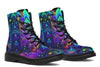 Cyber Cyan Combat Boots Boots Electro Threads