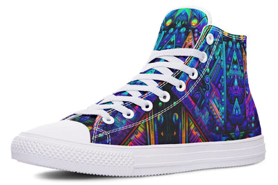 Cyber Cyan High Top Shoes Hightops Electro Threads