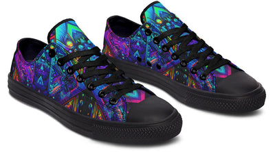 Cyber Cyan Low Top Shoes Lowtops Electro Threads