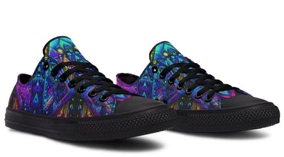 Cyber Cyan Low Top Shoes Lowtops Electro Threads