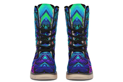 Cyber Cyan Moon Boots Polarboots Electro Threads