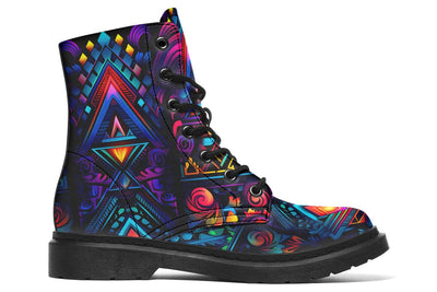 Cyber Lights Combat Boots Boots Electro Threads