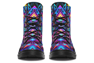 Cyber Lines Combat Boots Boots Electro Threads