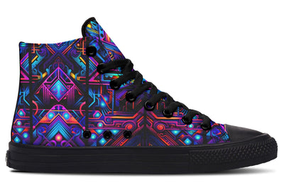 Cyber Lines High Top Shoes Hightops Electro Threads