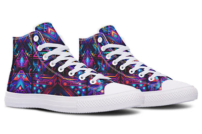 Cyber Lines High Top Shoes Hightops Electro Threads