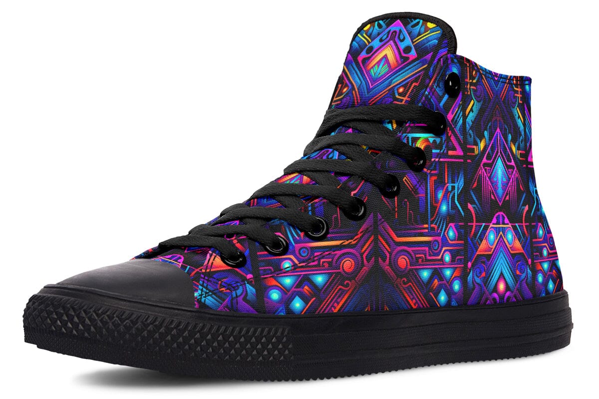 Cyber Lines High Top Shoes Hightops Electro Threads 