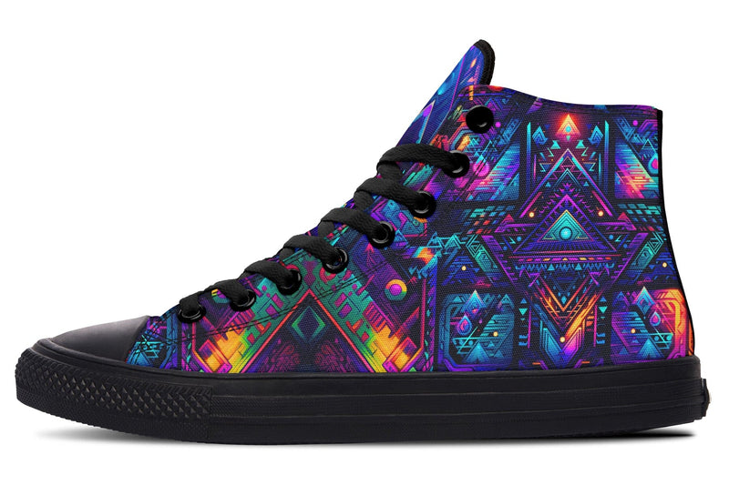 Cyber Night High Top Shoes Hightops Electro Threads 