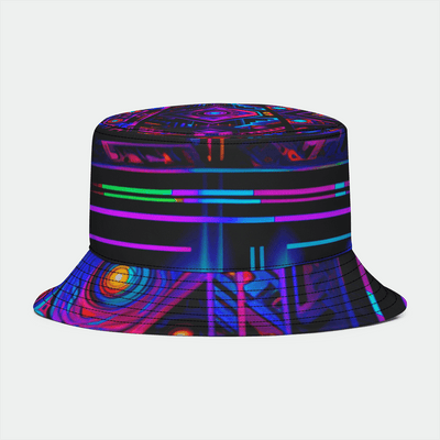 CYBER NIGHT LIGHTS Bucket Hat Electro Threads