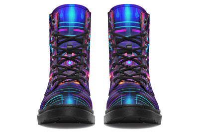 Cyber Patching Combat Boots Boots Electro Threads