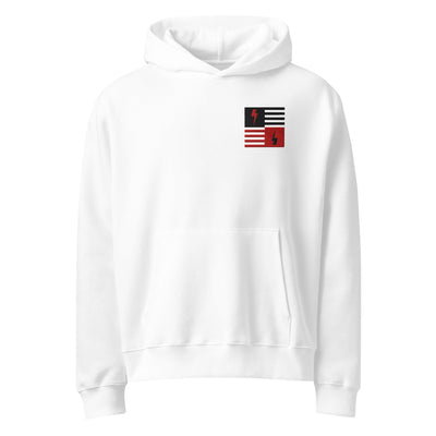 ELECTRO FLAG Oversized heavyweight hoodie Electro Threads White S