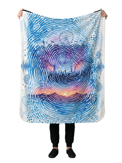 Festival Fingerprint Blanket Blanket Electro Threads