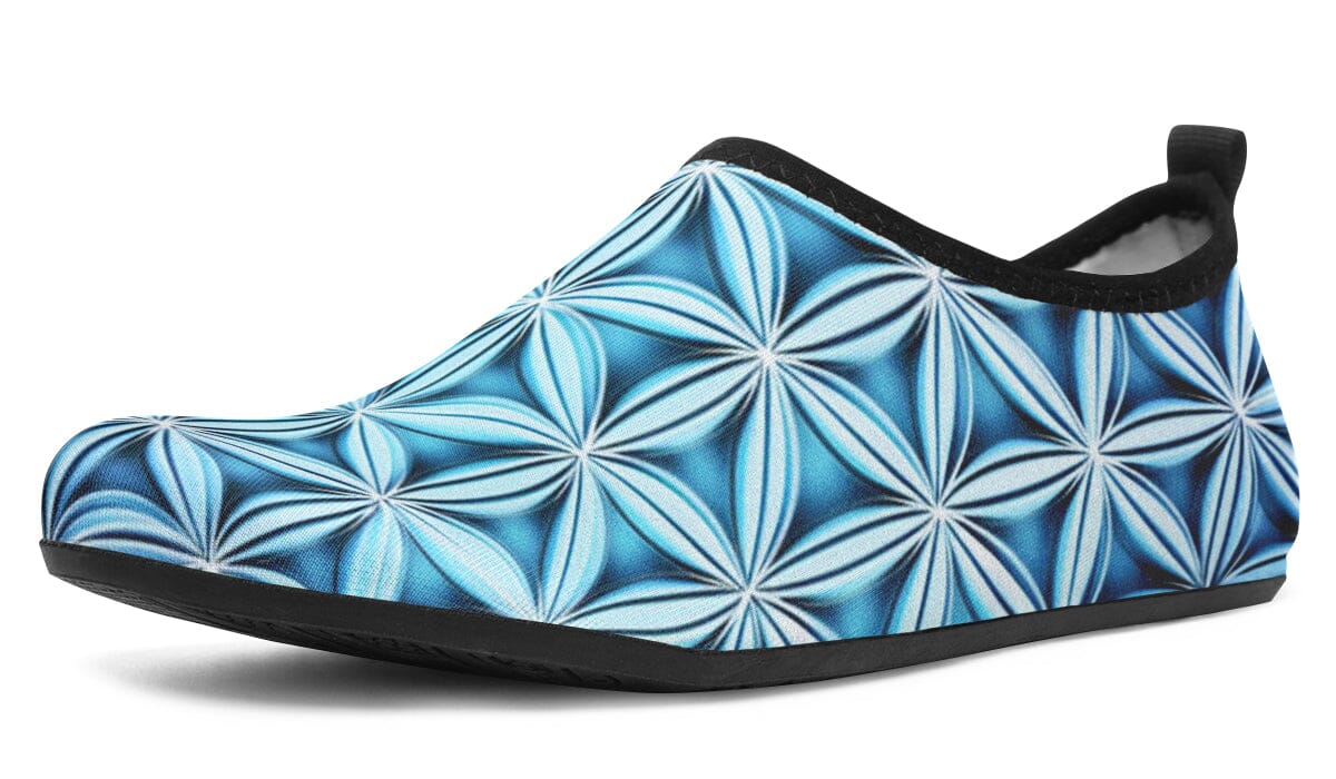 Flower Life Igloo Blue Barefoot Shoes Aquabarefootshoes Electro Threads Women's Aqua Barefoot Shoes Black Sole US 3-4 / EU34-35