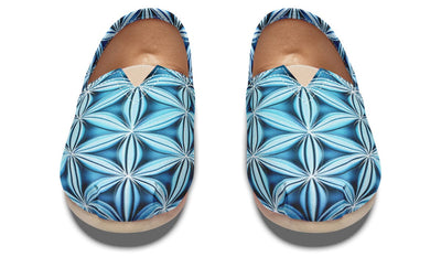 Flower Life Igloo Blue Casual Slip on Shoes Casualshoes Electro Threads