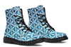 Flower Life Igloo Blue Combat Boots Boots Electro Threads