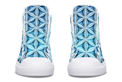 Flower Life Igloo Blue High Top Shoes Hightops Electro Threads