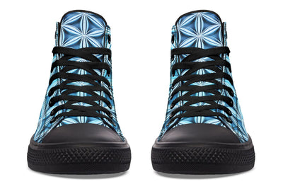 Flower Life Igloo Blue High Top Shoes Hightops Electro Threads