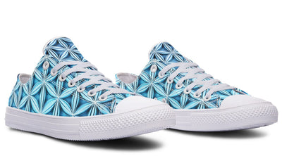 Flower Life Igloo Blue Low Top Shoes Lowtops Electro Threads