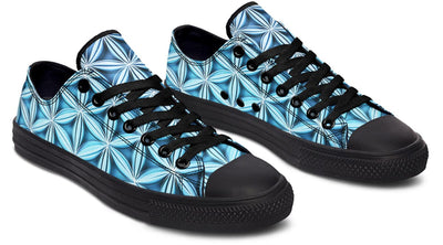 Flower Life Igloo Blue Low Top Shoes Lowtops Electro Threads