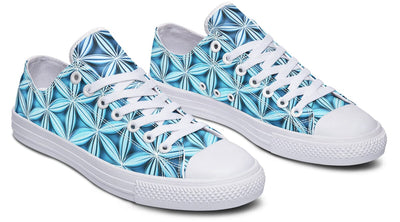 Flower Life Igloo Blue Low Top Shoes Lowtops Electro Threads