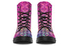 Flower Life Magenta Combat Boots Boots Electro Threads