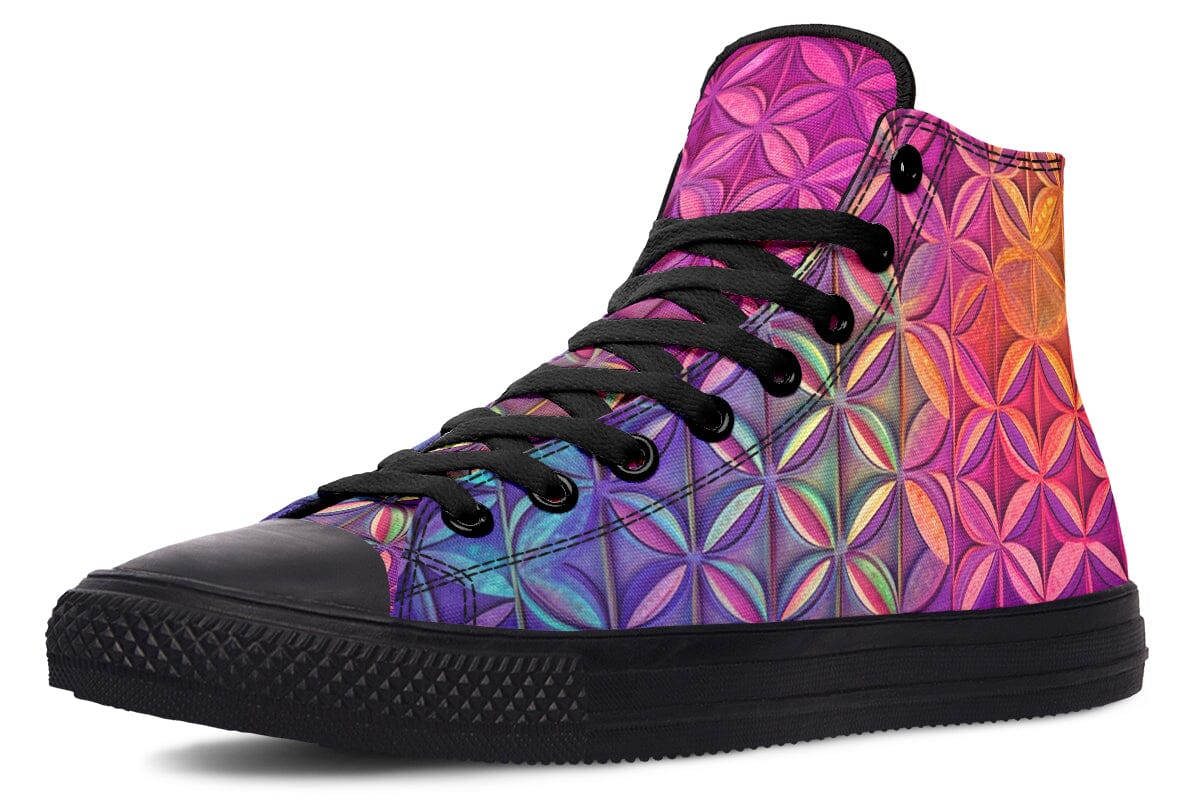 Flower Life Magenta High Top Shoes Hightops Electro Threads 