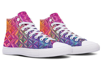 Flower Life Magenta High Top Shoes Hightops Electro Threads