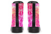 Flower Life Pink Sherbert Combat Boots Boots Electro Threads