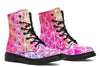 Flower Life Pink Sherbert Combat Boots Boots Electro Threads