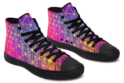 Flower Life Purp High Top Shoes Hightops Electro Threads