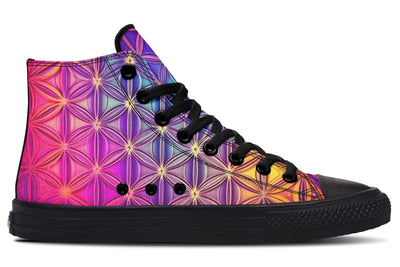 Flower Life Purp High Top Shoes Hightops Electro Threads