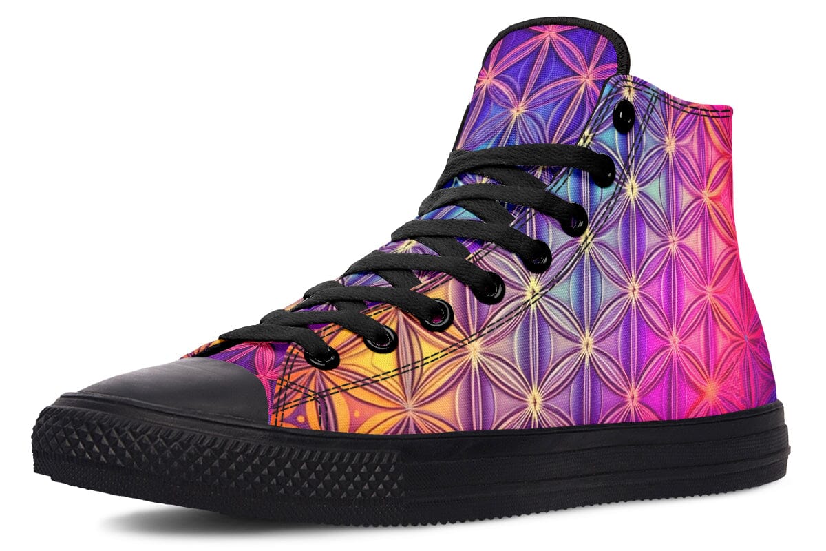 Flower Life Purp High Top Shoes Hightops Electro Threads 