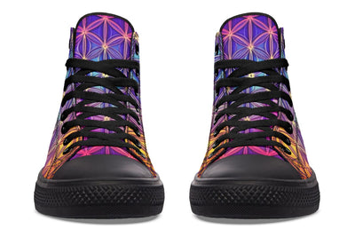 Flower Life Purp High Top Shoes Hightops Electro Threads