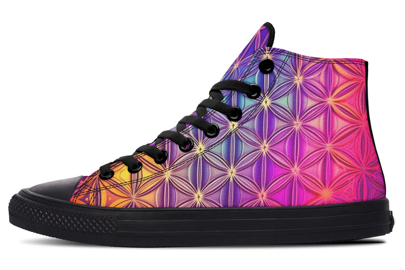 Flower Life Purp High Top Shoes Hightops Electro Threads 