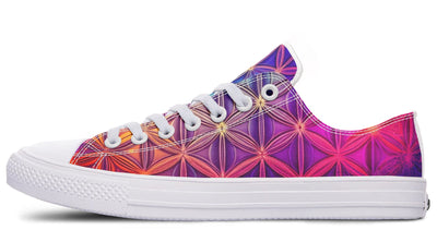 Flower Life Purp Low Top Shoes Lowtops Electro Threads Women's Lowtops White Sole US 5 / EU35.5