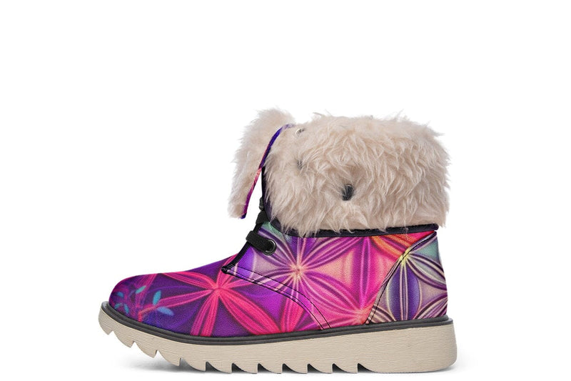 Flower Life Purp Moon Boots Polarboots Electro Threads Women's Moon Boots Cream White Sole US 4.5 / EU35